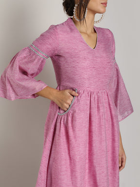 Abhishti Cotton Baswada Flared Pastel Kurta