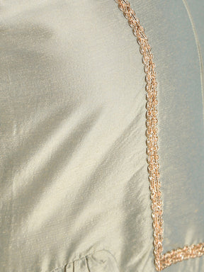Abhishti Cotton Silk Long Yoke Detail kurta with Side panels
