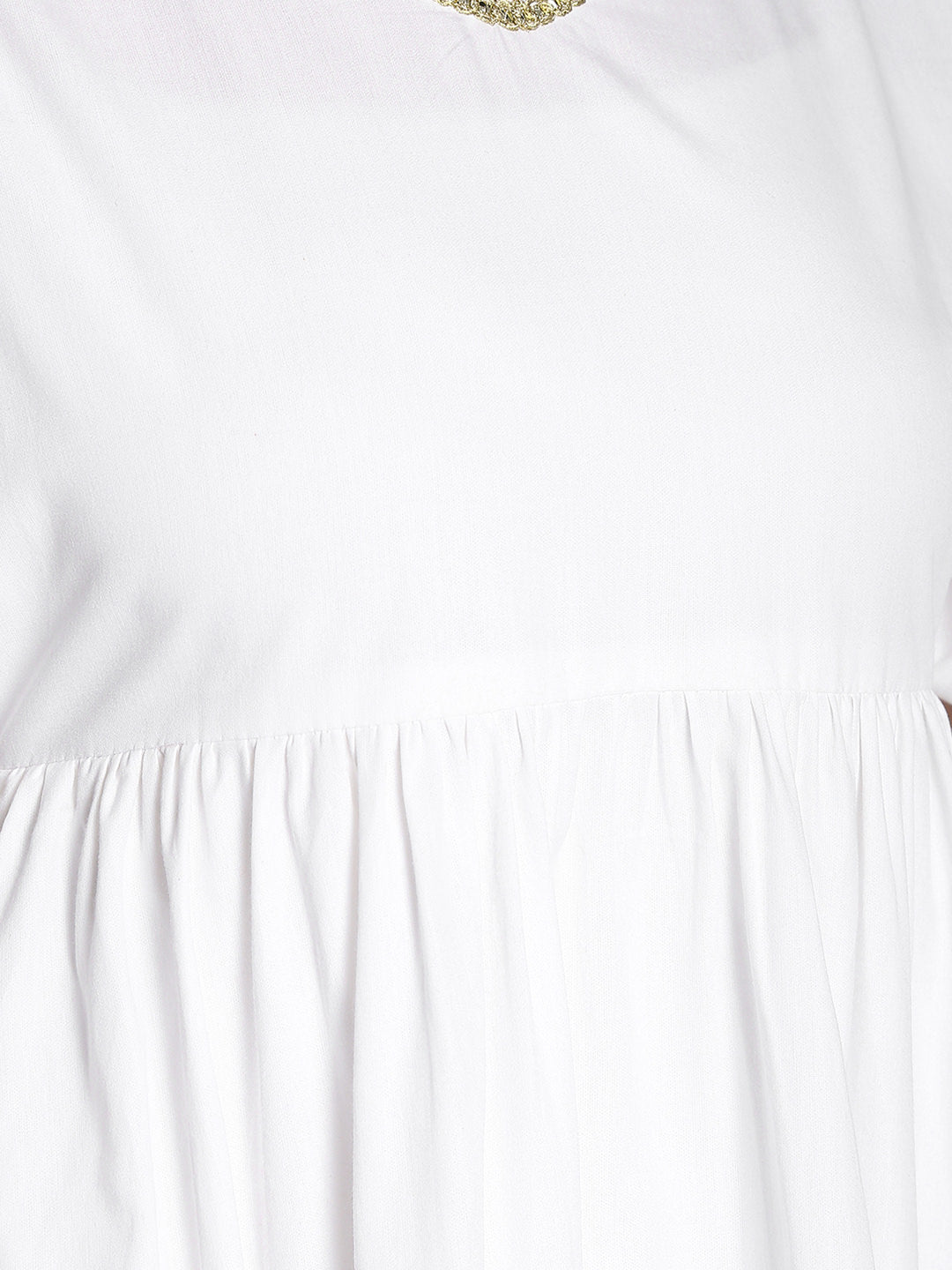 White Cotton Kimono Sleeves Tunic