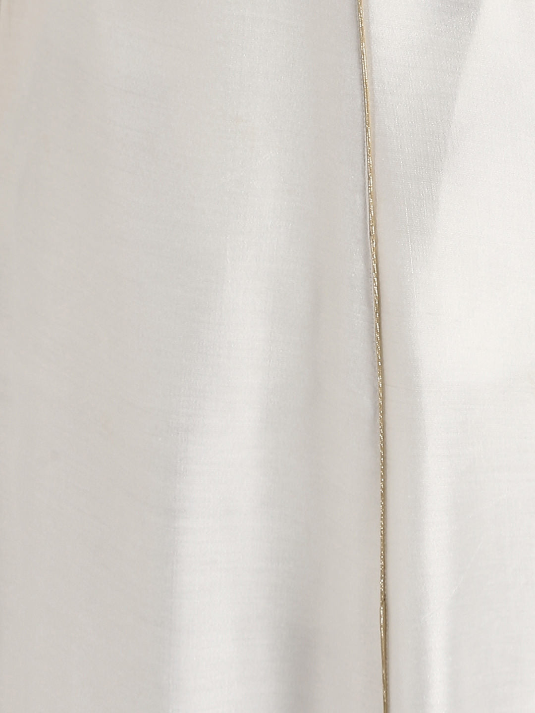 White Banarasi kalidar Kurta