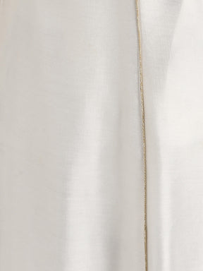 White Banarasi kalidar Kurta