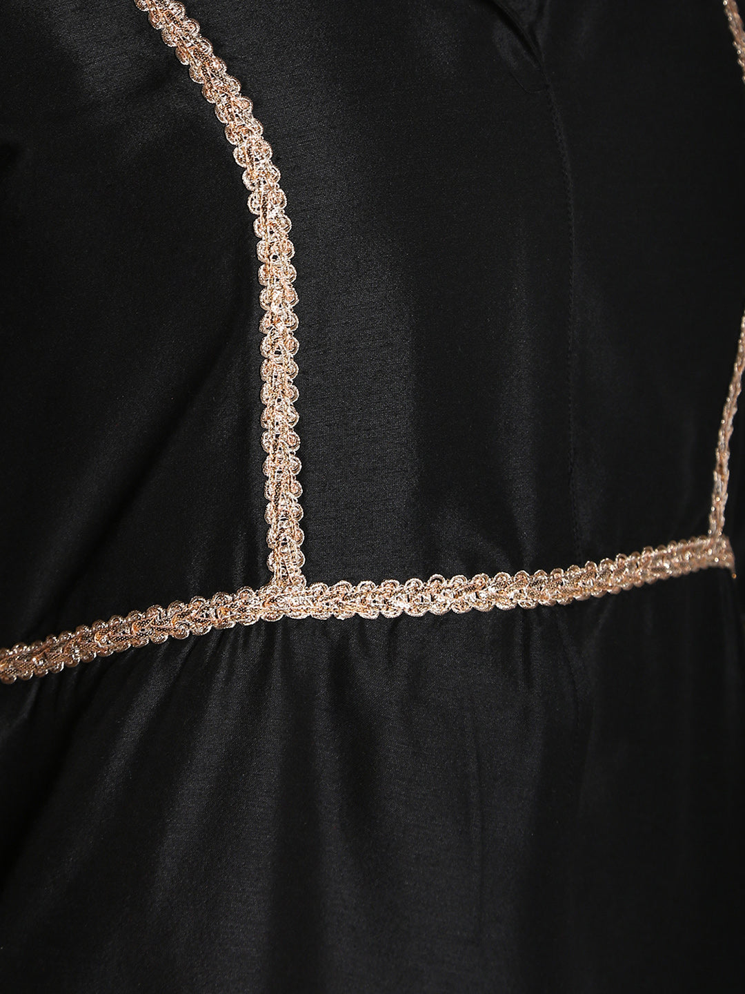 Abhishti Cotton Silk Lapel Collar kurta with Front High Slit