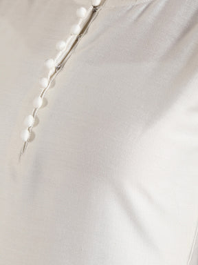 Abhishti Cotton Silk Sleeveless Top with Polti Button Detail