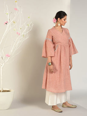 Abhishti Cotton Baswada Flared Pastel Kurta