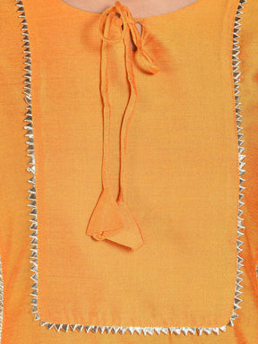 Turmeric Banarasi Panelled Kurta