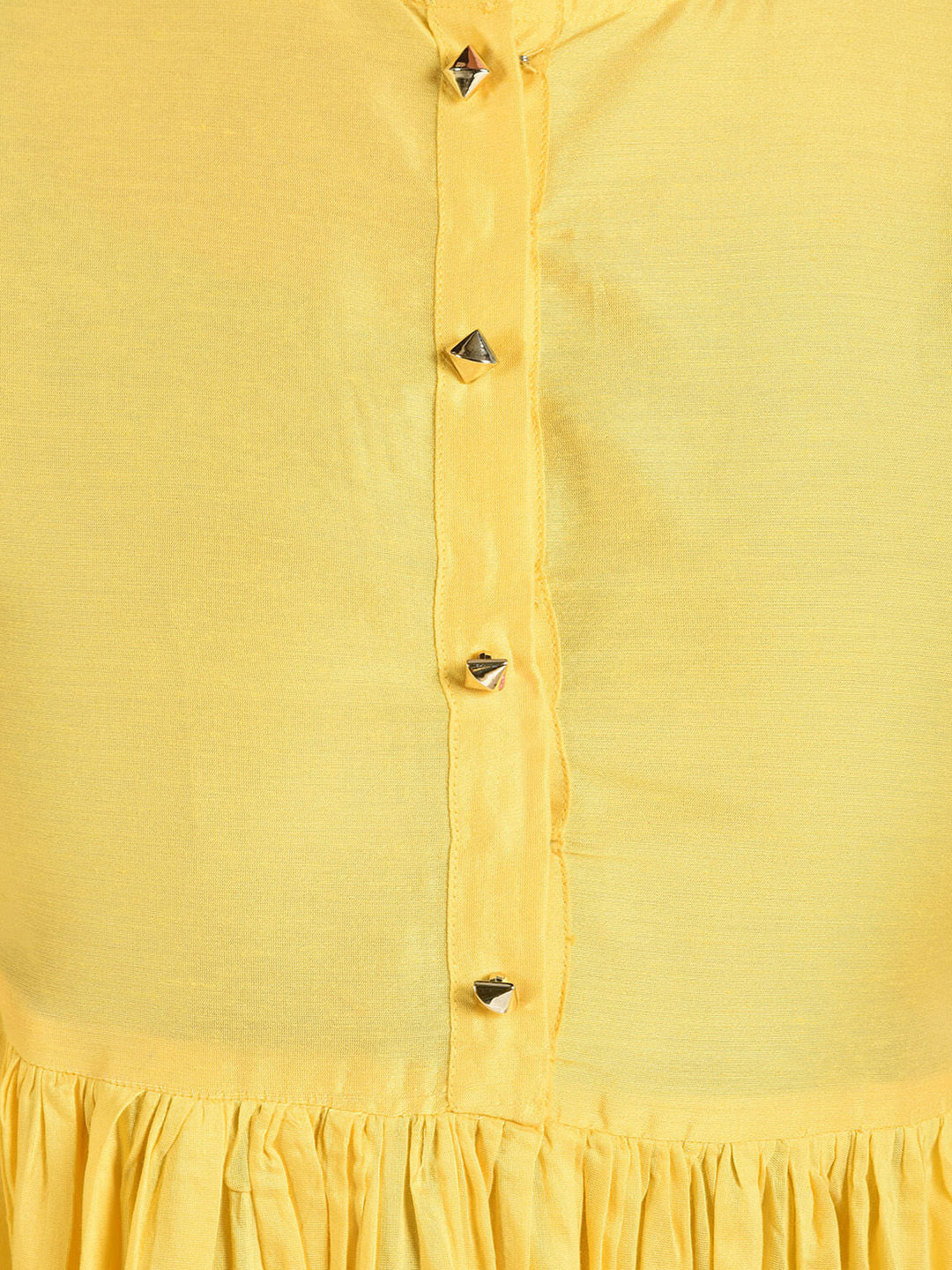 Abhishti Cotton Silk Kurta with Gathered Bell Sleeve