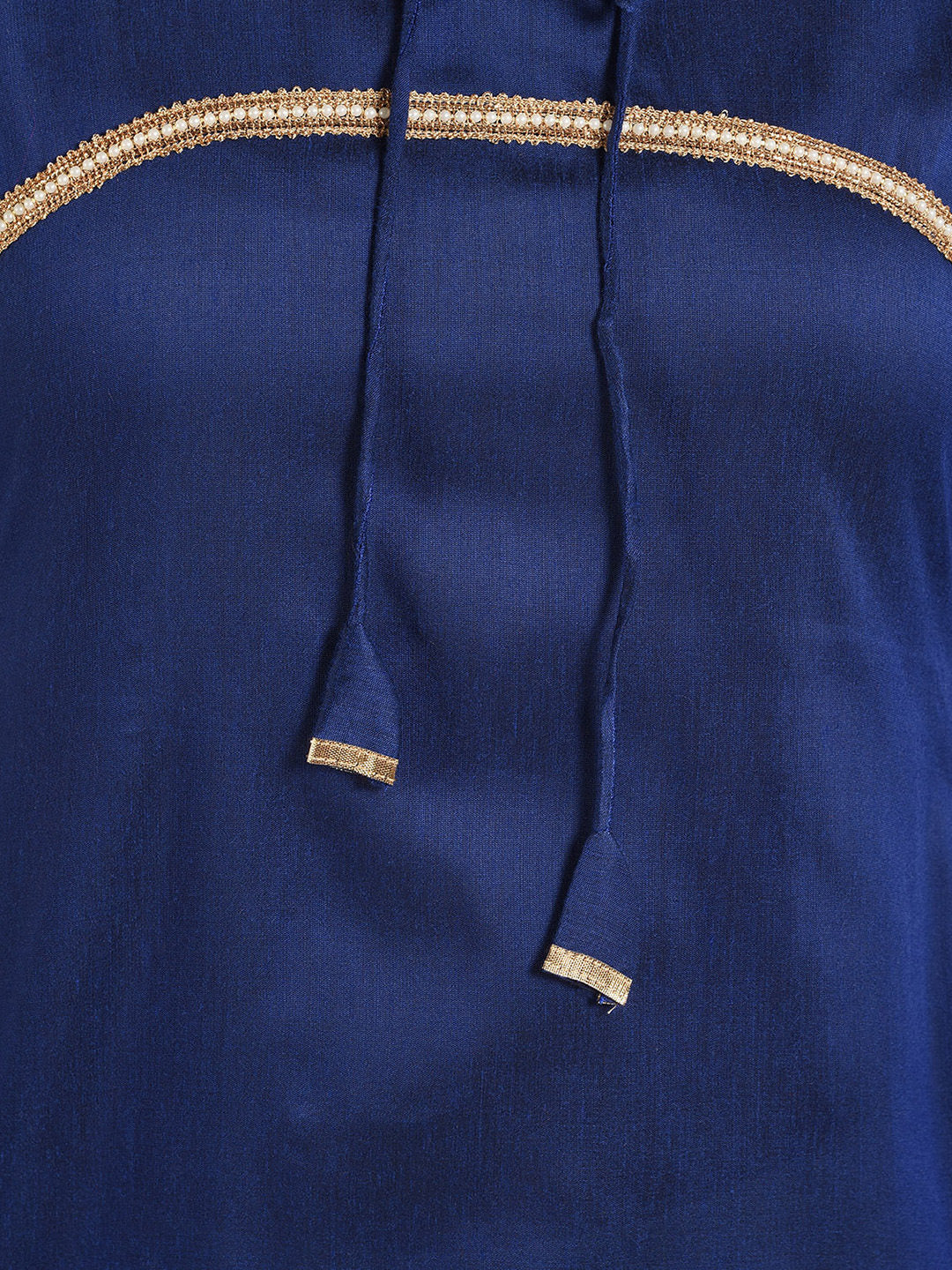 Abhishti Cotton Silk A-line Kurta with Bishop Sleeves