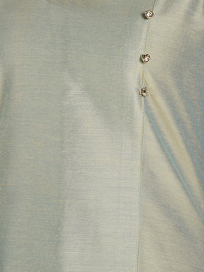 Abhishti Cotton Silk Angrakha Layered Asymmetric Kurta