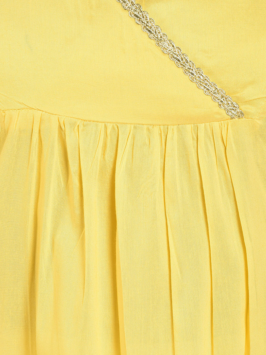 Abhishti Cotton Silk Layered Yoke Flared Kurta