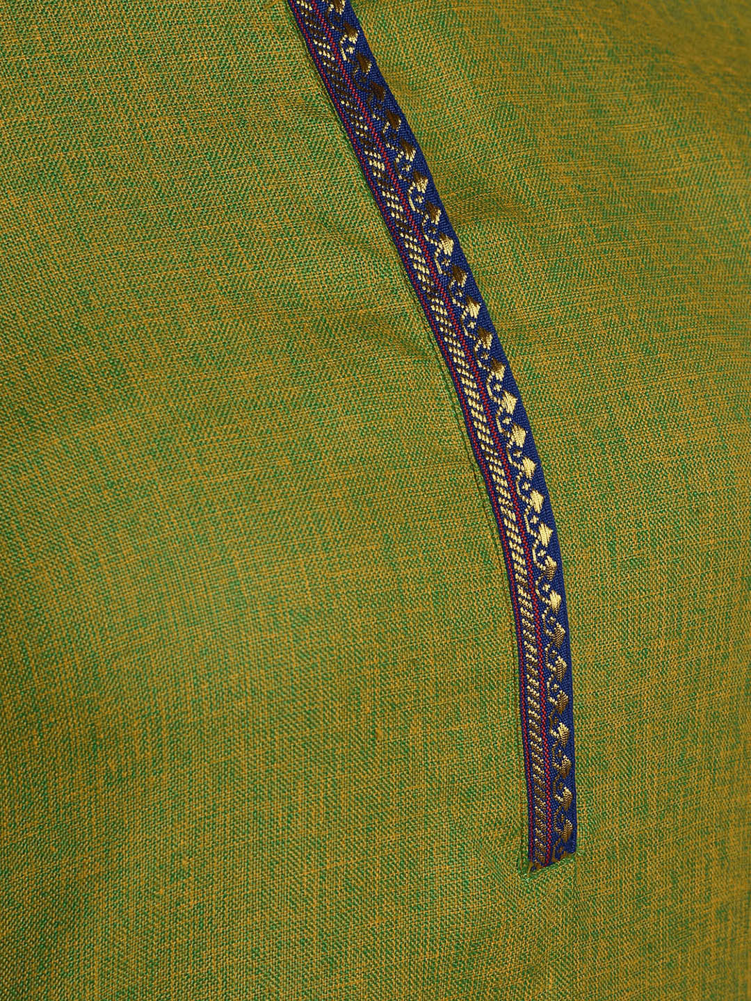 Two tone Cotton Kurta with Mangalgiri border