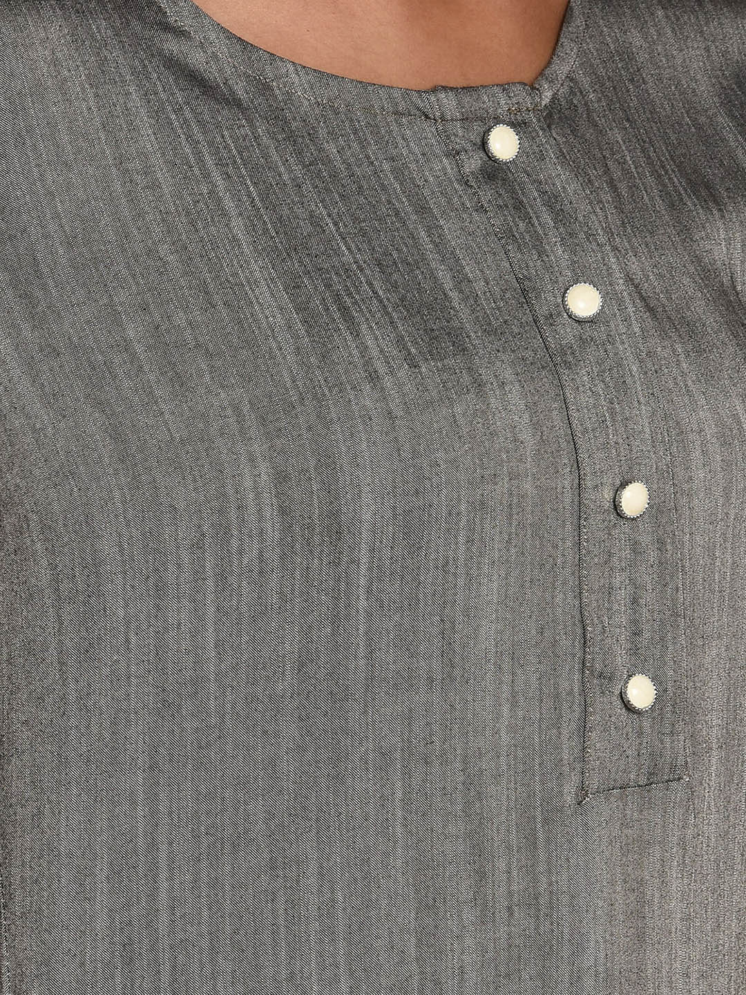 Two tone Rayon Kurta with button detail