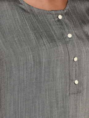 Two tone Rayon Kurta with button detail
