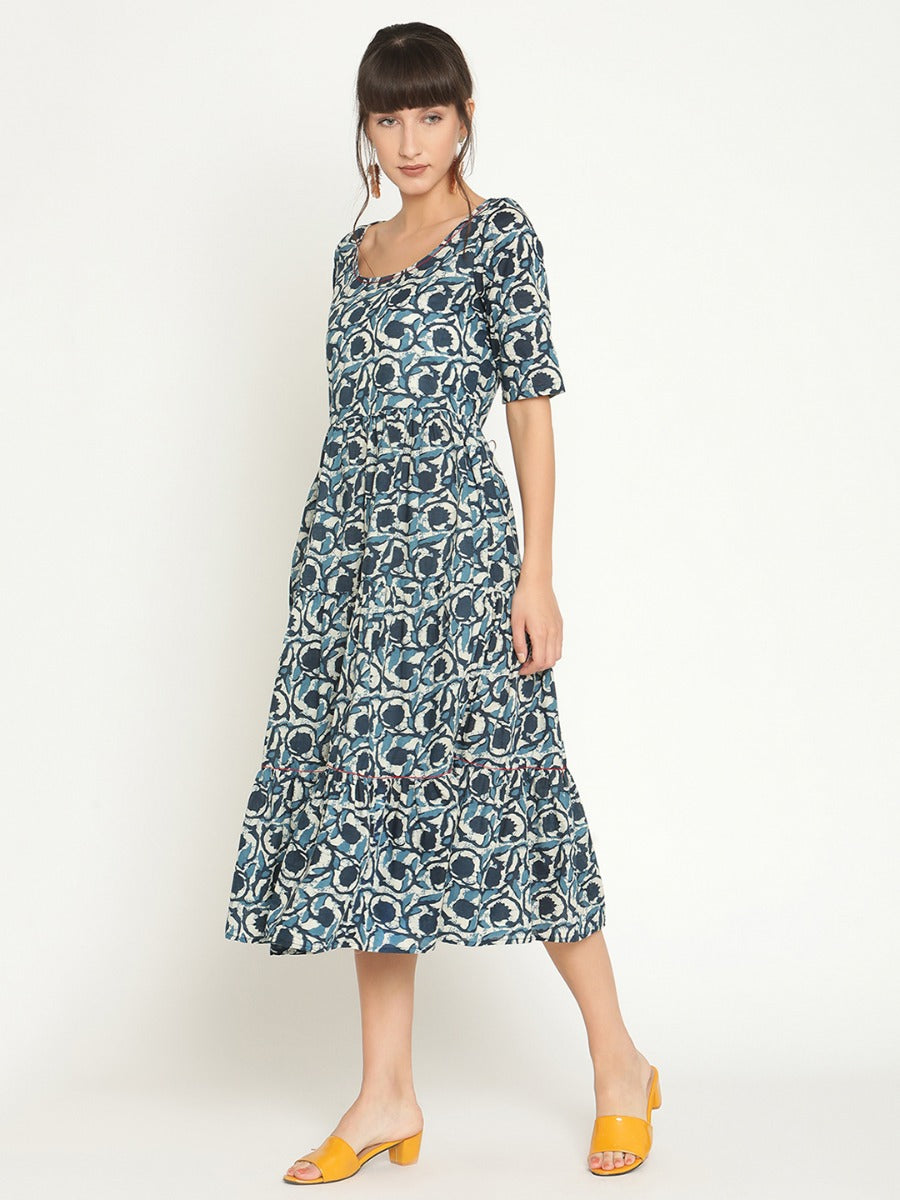 Abhishti printed tiered midi dress