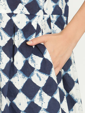 Abhishti printed box pleated midi dress