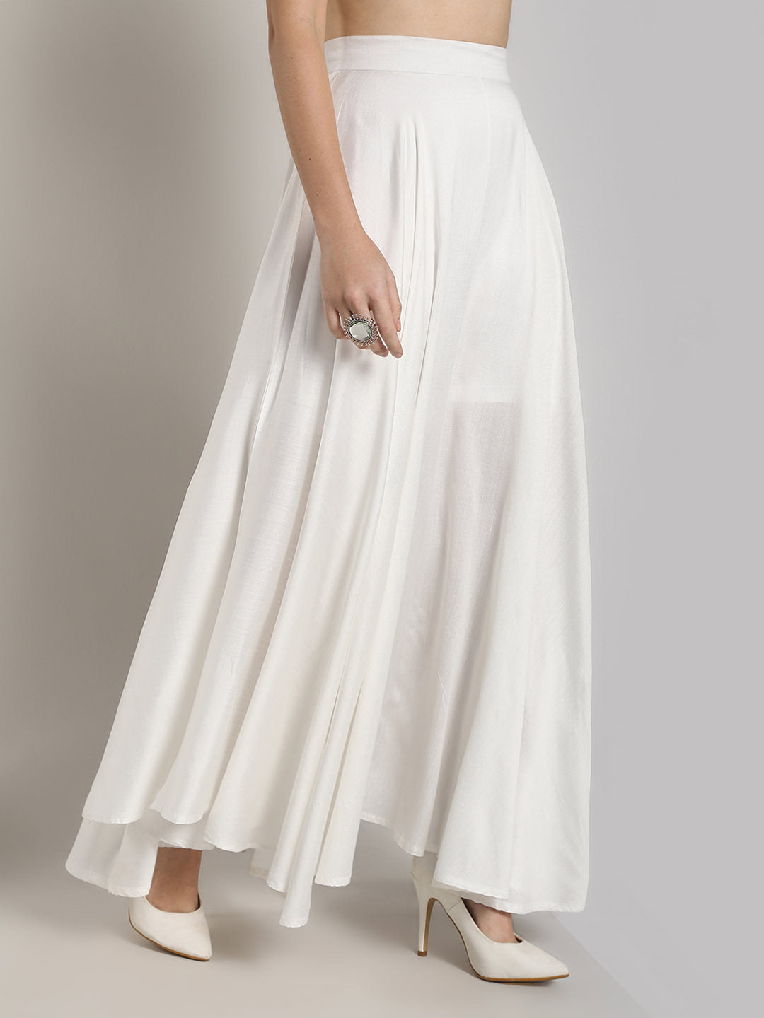 Banarasi Off-White Skirt