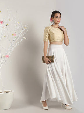 Banarasi Off-White Skirt
