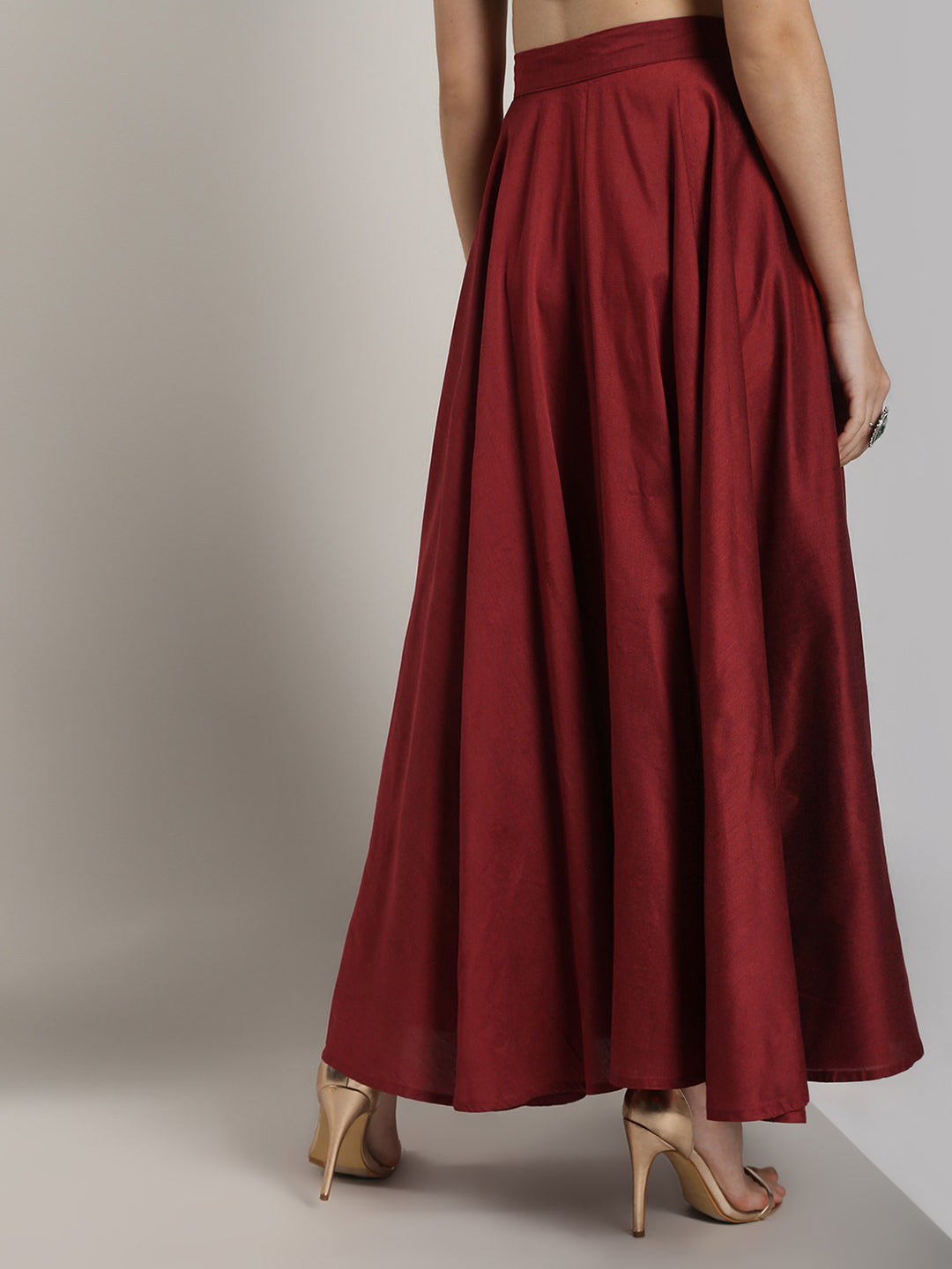 Banarasi Maroon Skirt