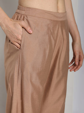 Abhishti Cotton Silk Cropped Pants
