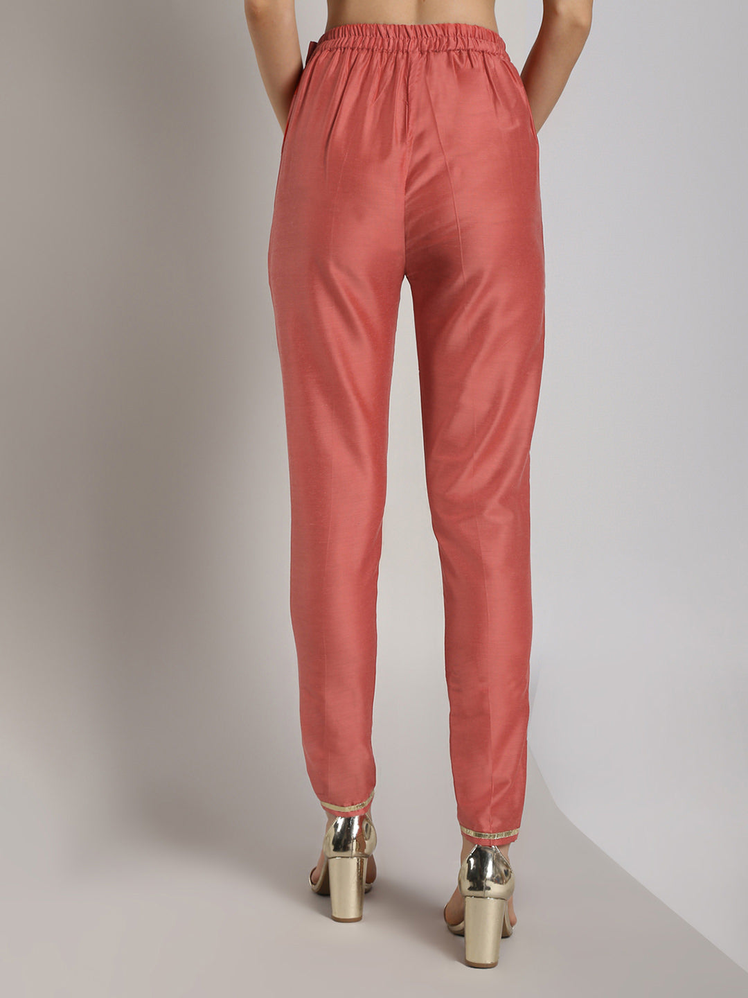 Abhishti Cotton Silk Straight Pants