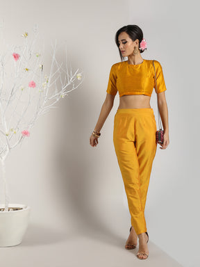 Abhishti Cotton Silk Straight Pants