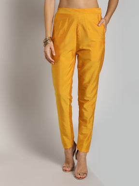 Abhishti Cotton Silk Straight Pants