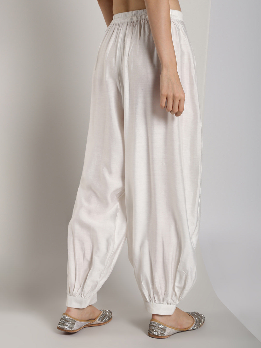 White Banarasi Pathani Salwar