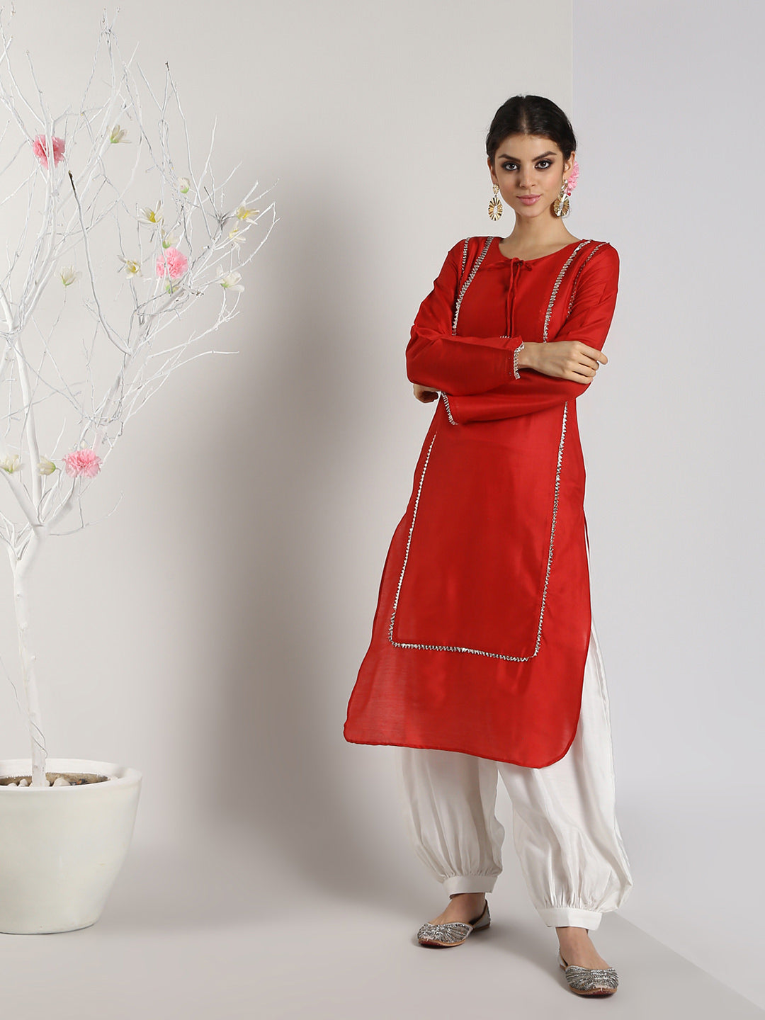 White Banarasi Pathani Salwar