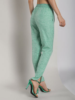 Abhishti Textured Baswada Pants with Curved Hem and piping