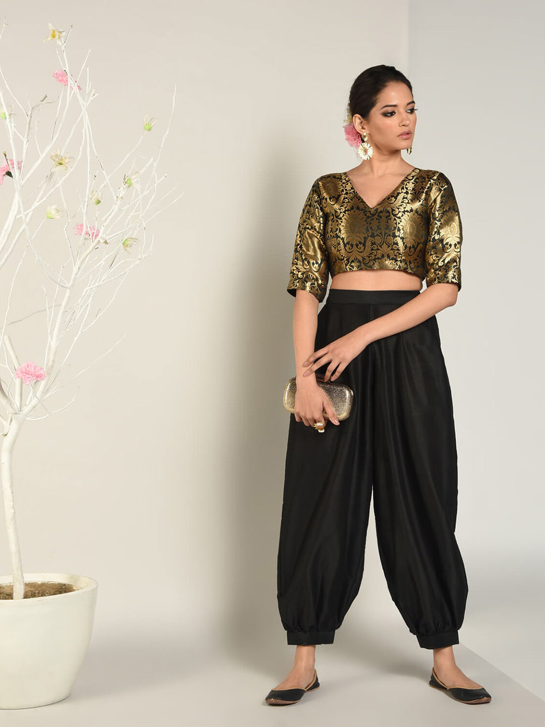 Black Banarasi Pathani Salwar