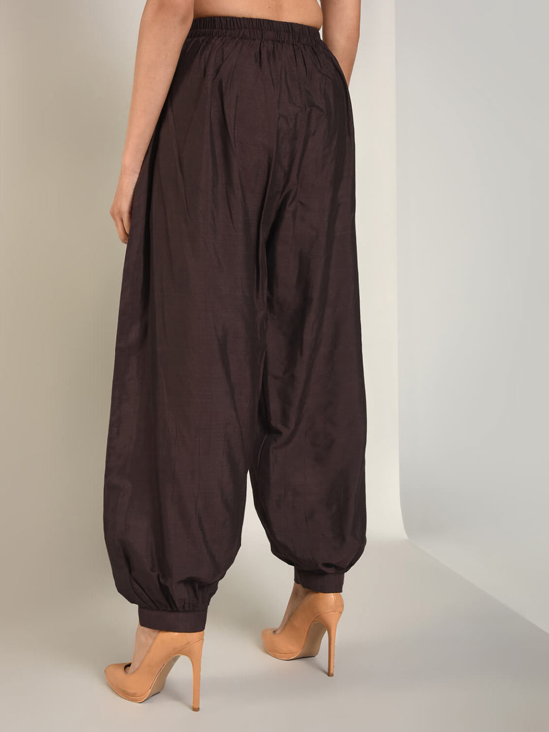 Abhishti Solid Cotton Silk Pathaani Salwar