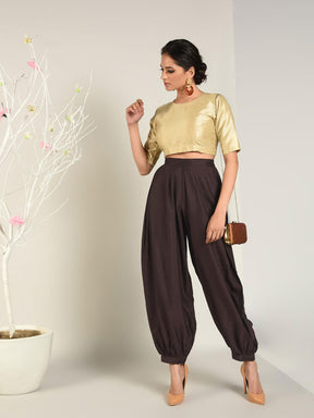 Abhishti Solid Cotton Silk Pathaani Salwar