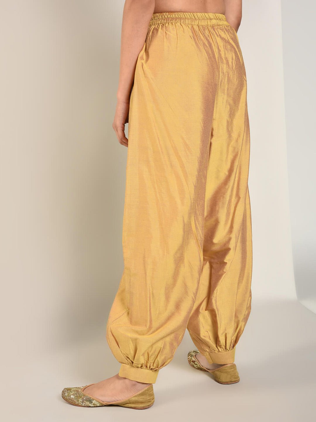 Abhishti Solid Cotton Silk Pathaani Salwar