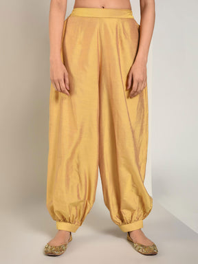 Abhishti Solid Cotton Silk Pathaani Salwar