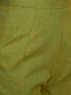 Two tone cotton cropped pants