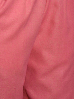 Two tone cotton cropped pants