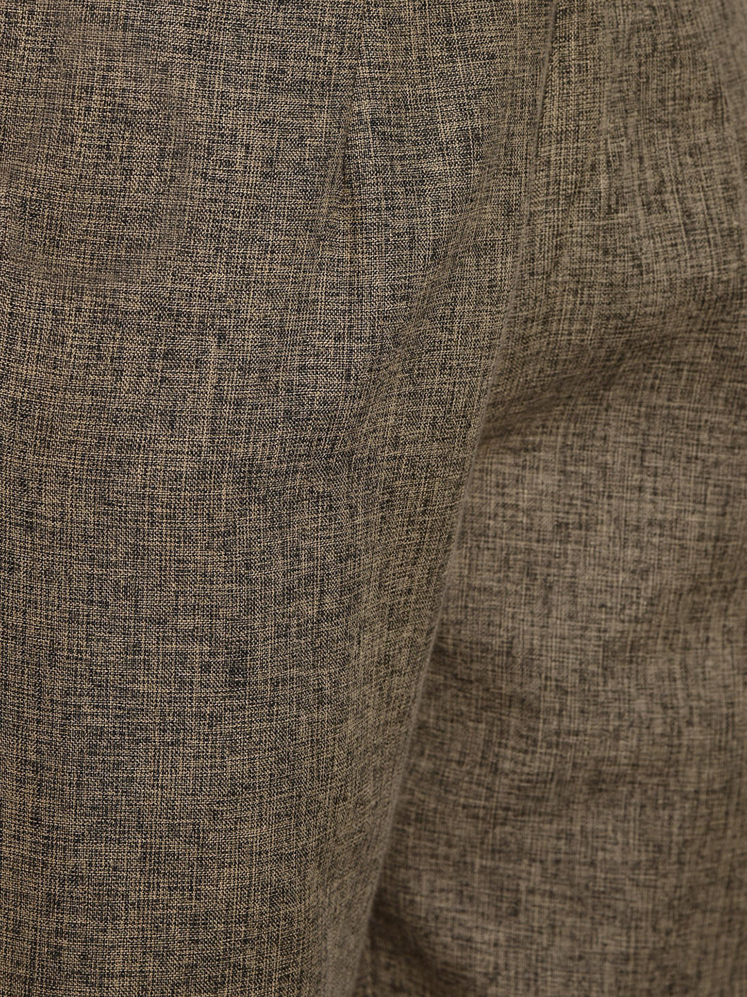 Two tone cotton cropped pants