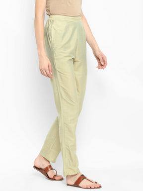 Abhishti Polysilk Straight Pants with Pockets