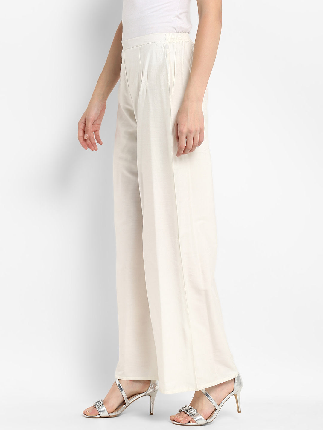 Off-White Fitted Palazzo Pants