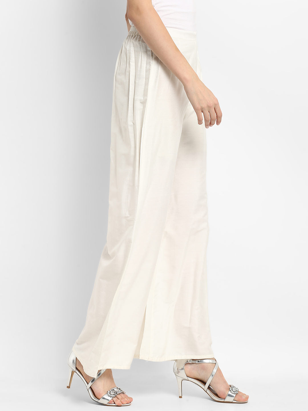 Off-White Fitted Palazzo Pants