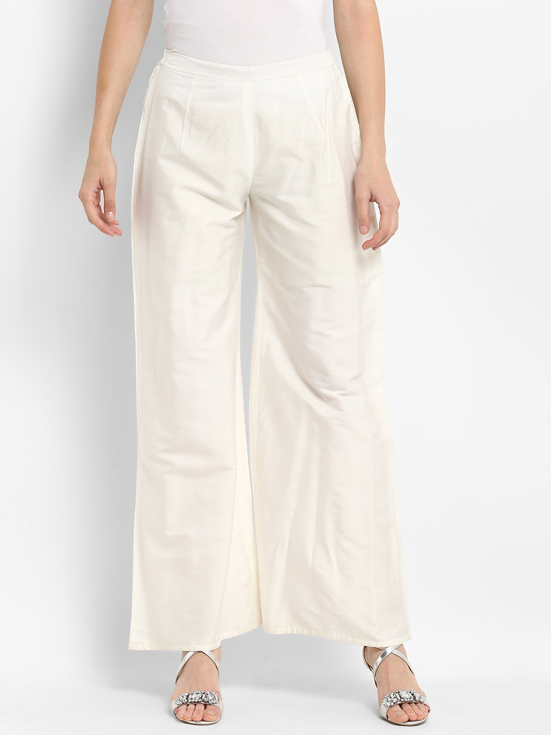 Off-White Fitted Palazzo Pants