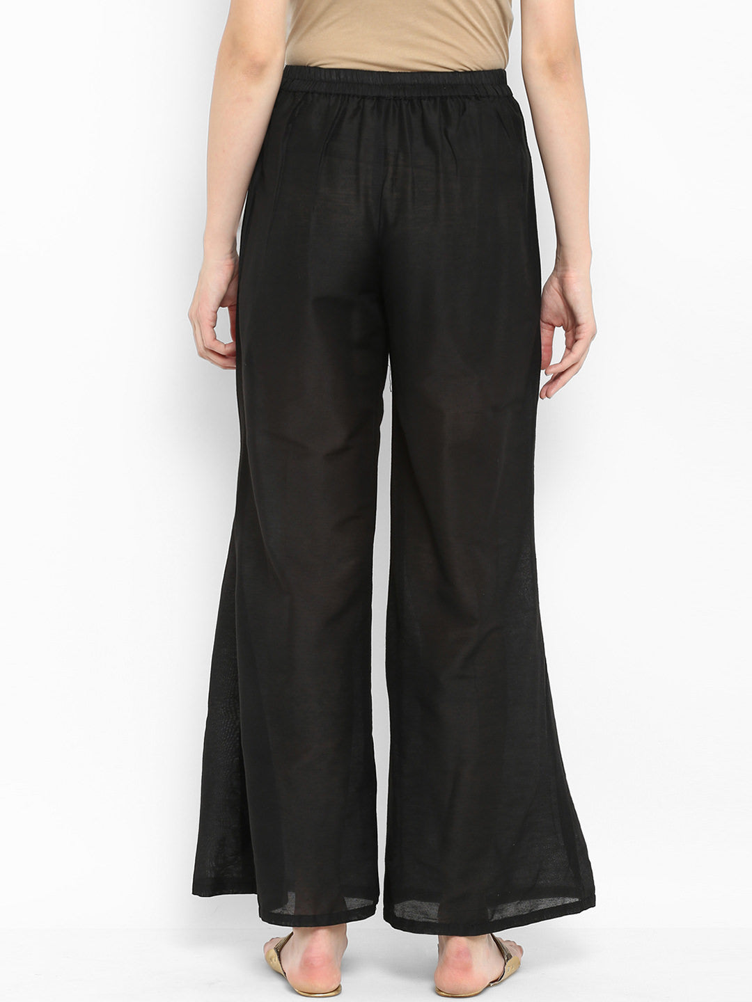Abhishti Polysilk Broad Bottom Palazzo