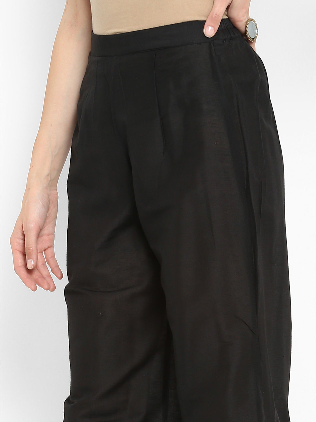Abhishti Polysilk Broad Bottom Palazzo