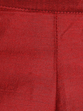 Coral Red Straight Pants With Pockets