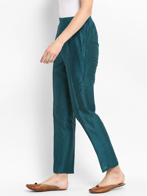 Abhishti Polysilk Straight Pants with Pockets