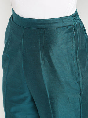 Abhishti Polysilk Straight Pants with Pockets