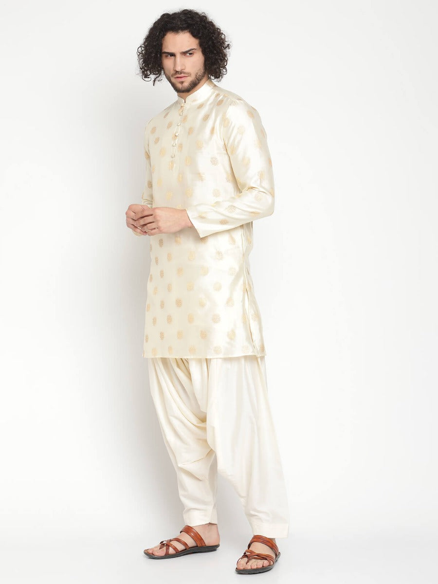 Zari work banarasi kurta with Afghani salwar