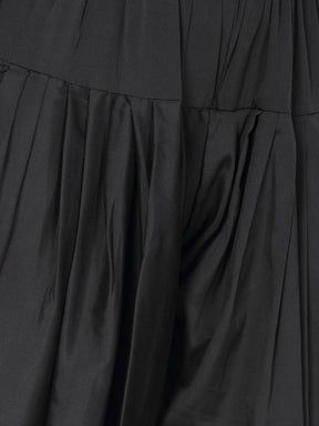 Black Banarasi Asymmetric Kurta With Dhoti Pants