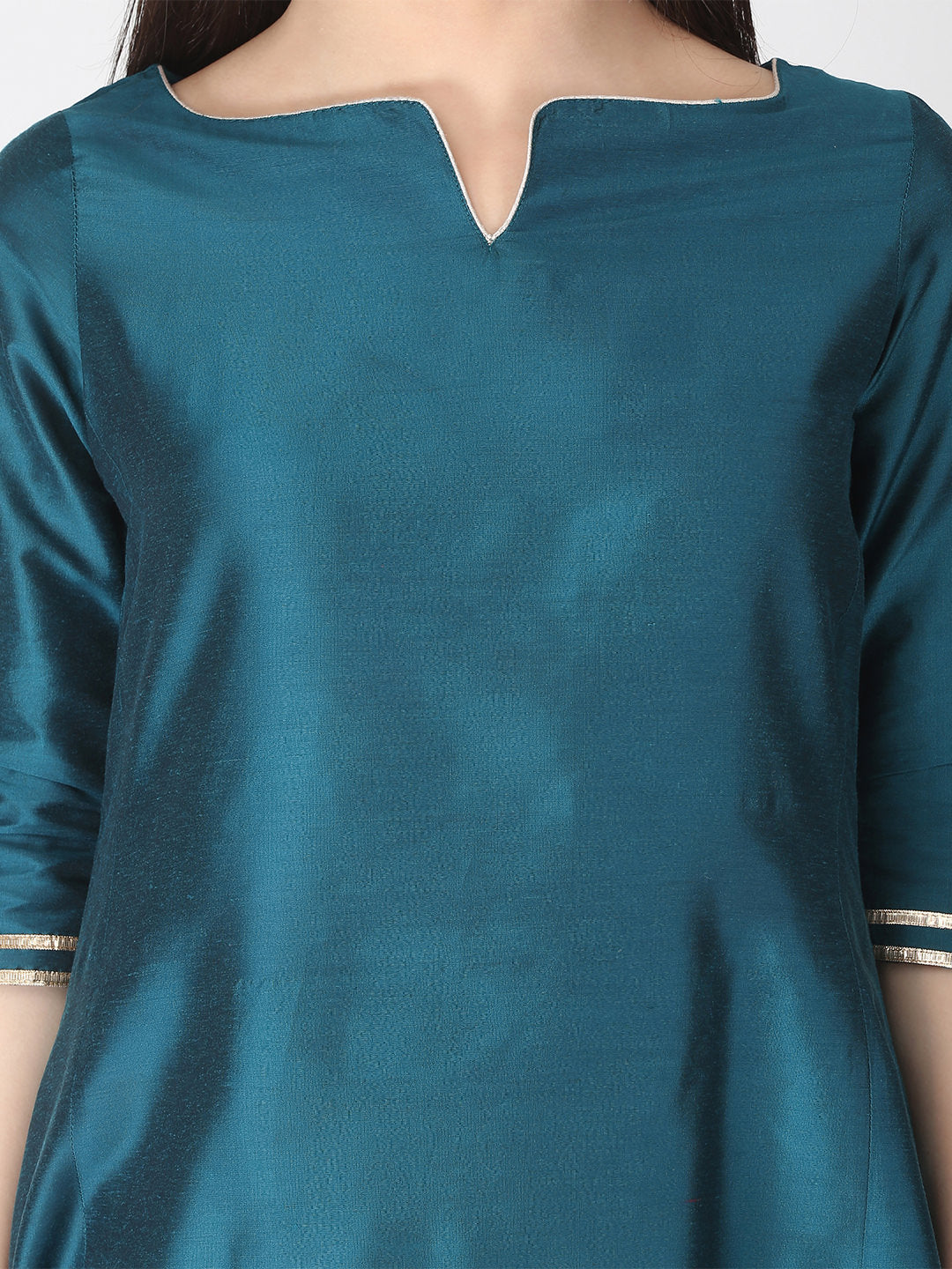 Peacock Green with beige Dhoti