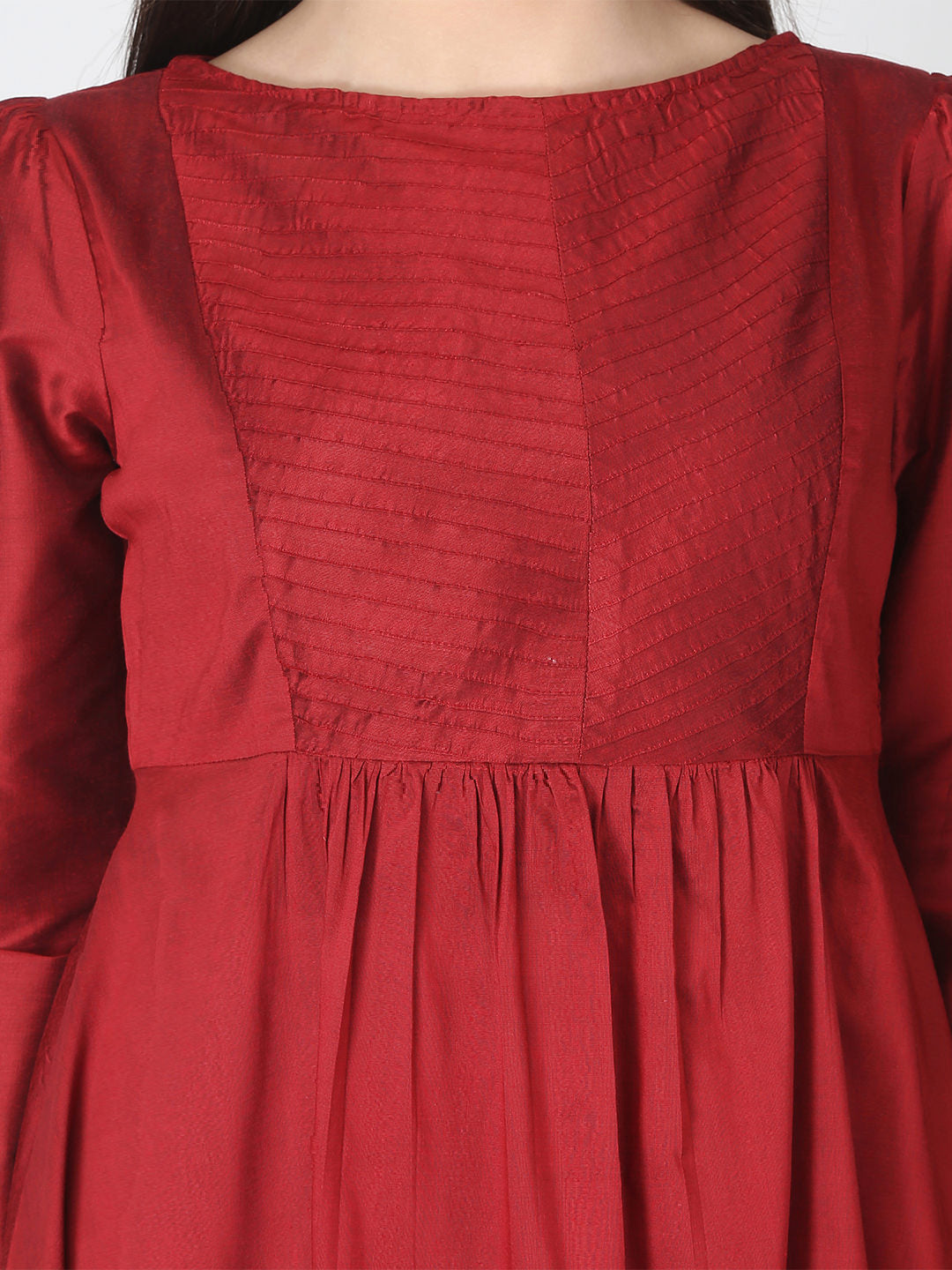 Maroon Kurta with off White Dhoti