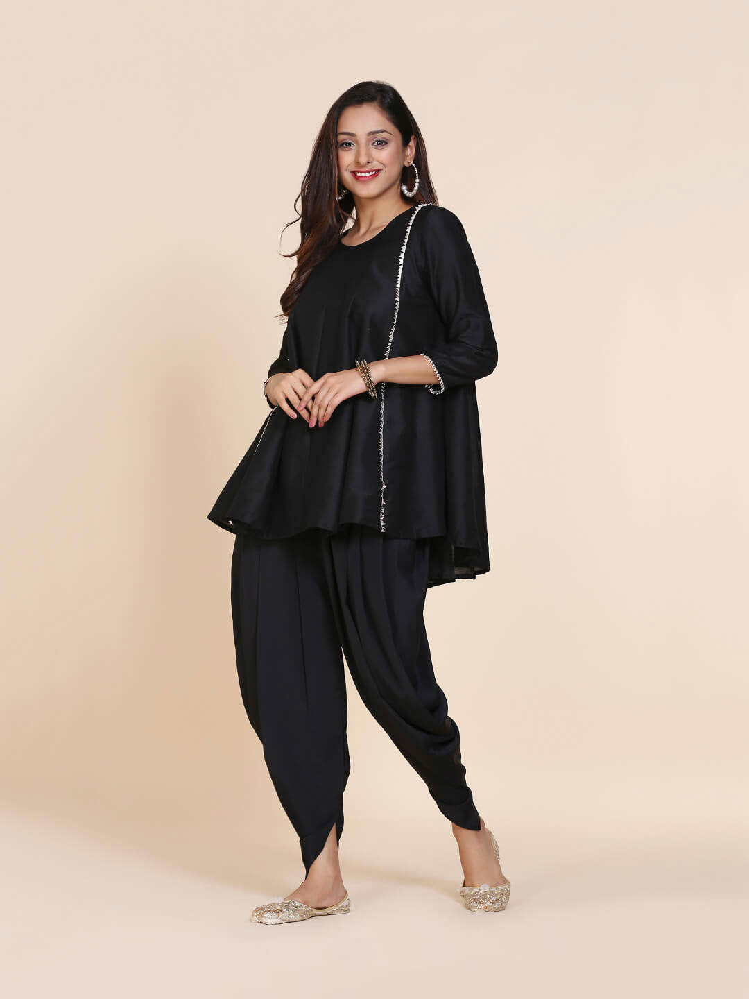 Dhoti pants with best sale short kurti